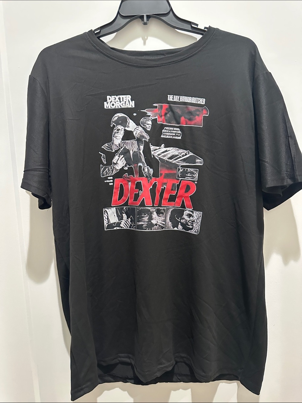 Dexter Black Tee with Red Logo by Dexter